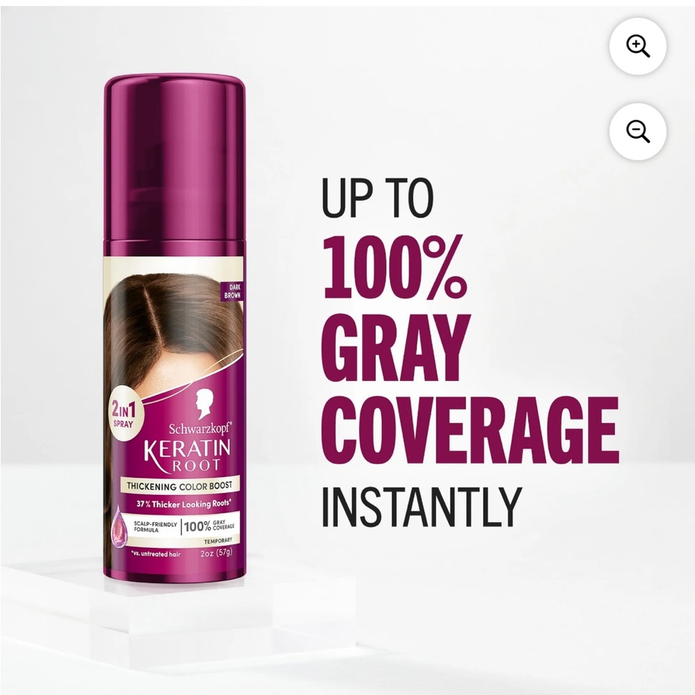 Schwarzkopf Keratin Color Root Temporary Hair Color Spray, Dark Brown 2 oz - Picture 8 of 11